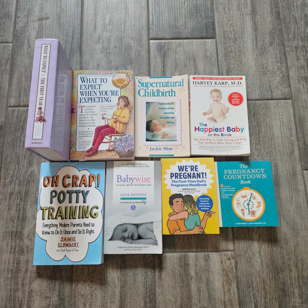 Pregnancy and Parenting Book Lot of 8 New Parent Baby Shower Gift Sleep Toddler